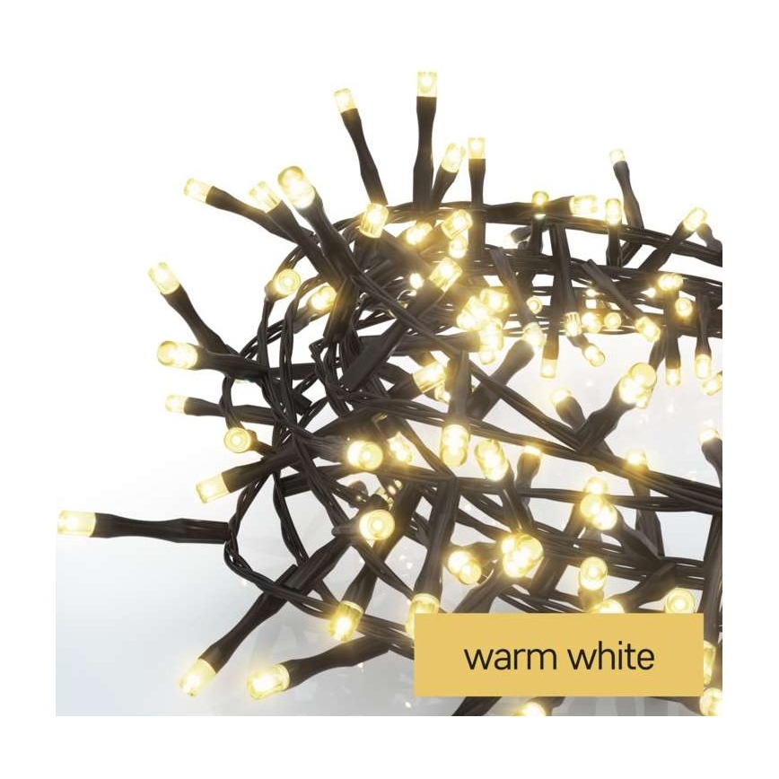 Cadena LED de Navidad para exteriores 300xLED/11m IP44 blanco cálido