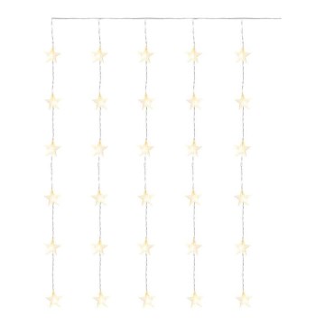 Cadena LED de Navidad para exteriores 30xLED/3,9m Estrellas IP44