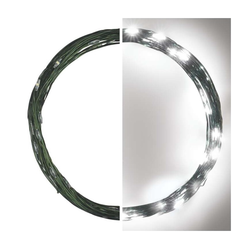 Cadena LED de Navidad para exteriores 40xLED/9m IP44 blanco frío