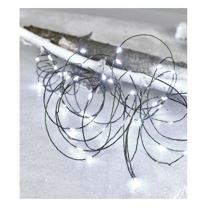 Cadena LED de Navidad para exteriores 40xLED/9m IP44 blanco frío