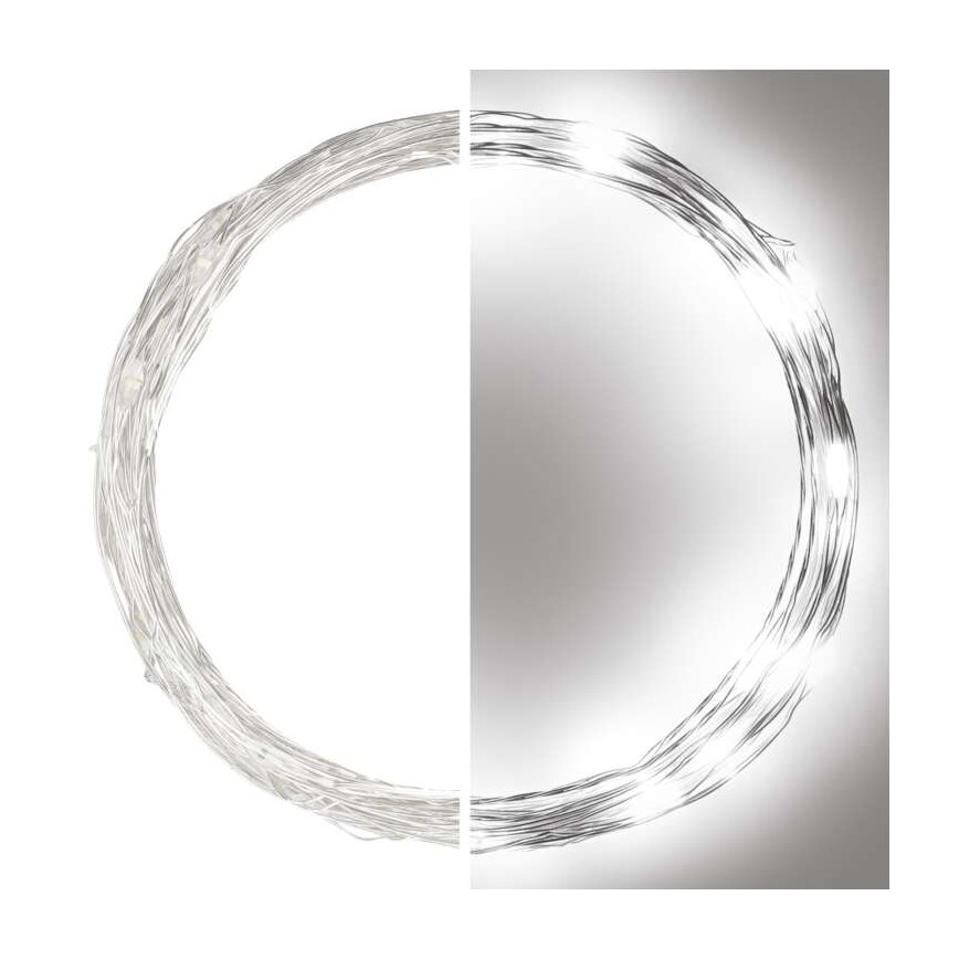 Cadena LED de Navidad para exteriores 40xLED/9m IP44 blanco frío