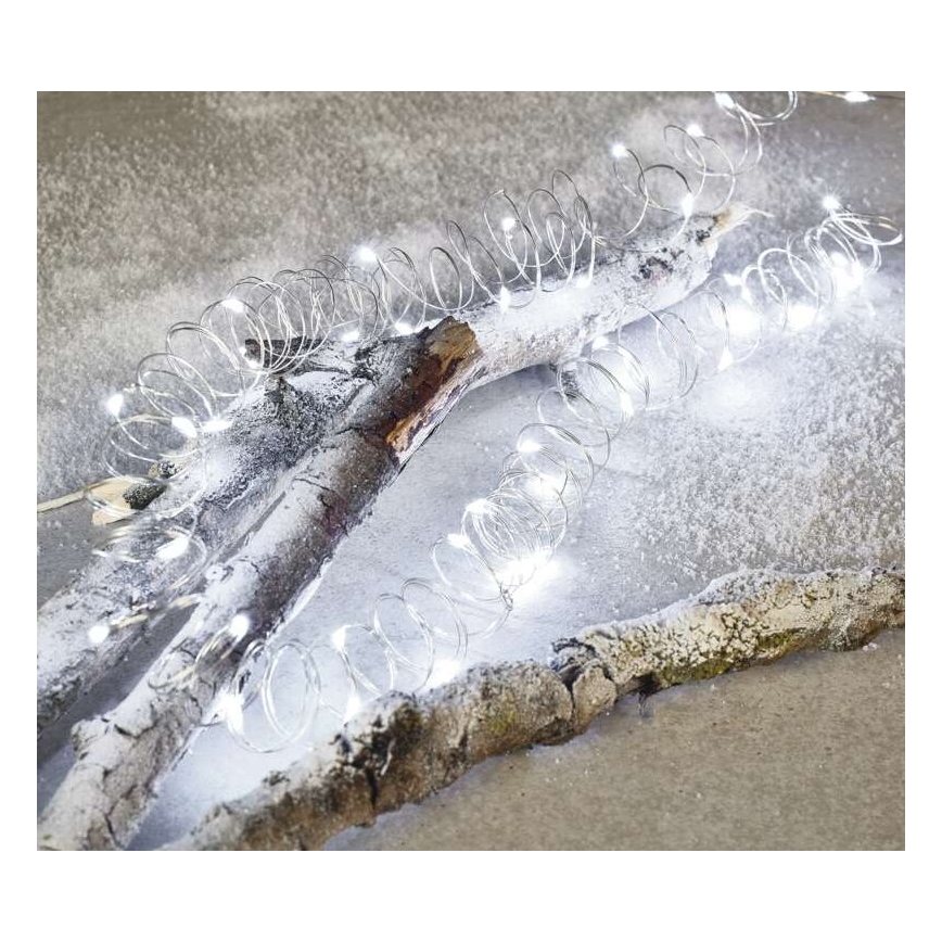 Cadena LED de Navidad para exteriores 40xLED/9m IP44 blanco frío