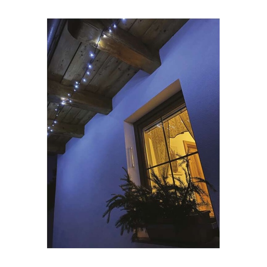 Cadena LED de Navidad para exteriores 40xLED/9m IP44 blanco frío