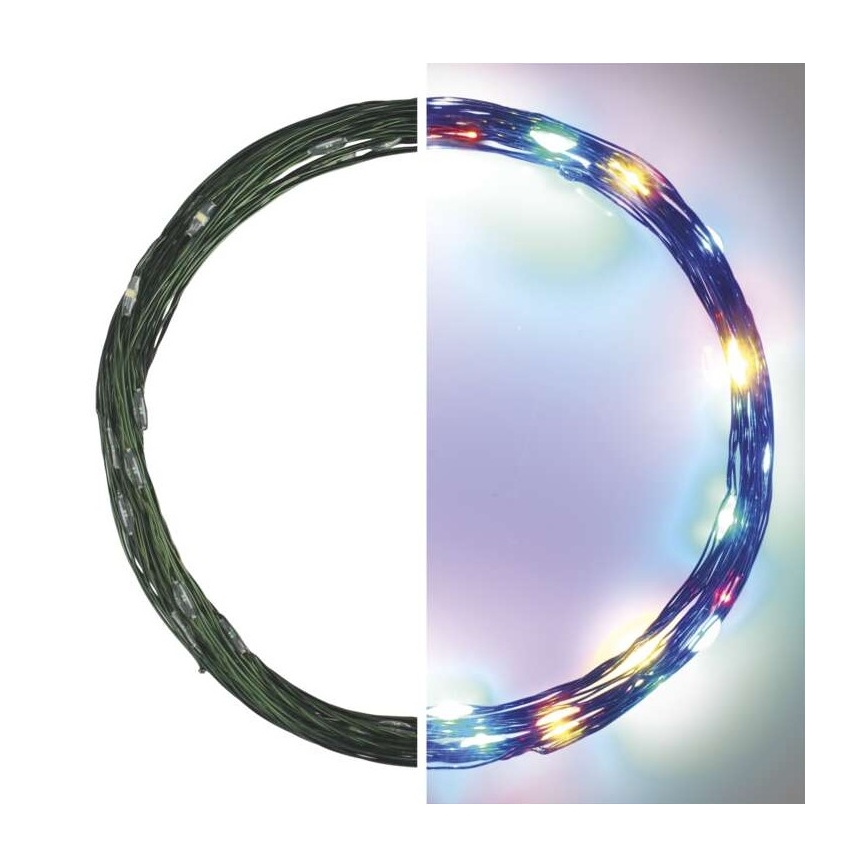 Cadena LED de Navidad para exteriores 40xLED/9m IP44 multicolor