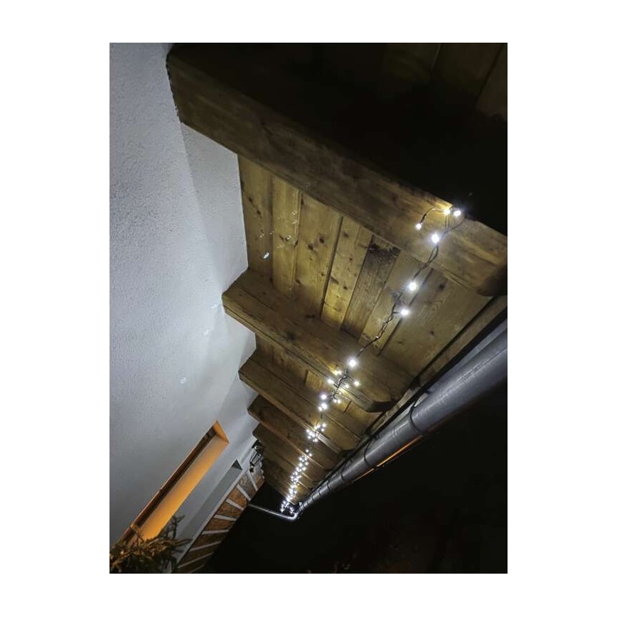 Cadena LED de Navidad para exteriores 500xLED/55m IP44 blanco frío