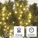 Cadena LED de Navidad para exteriores 600xLED/17m IP44 blanco cálido