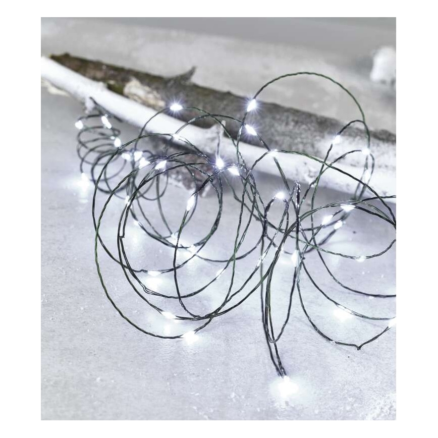 Cadena LED de Navidad para exteriores 75xLED/12,5m IP44 blanco frío