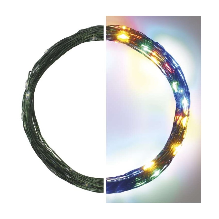 Cadena LED de Navidad para exteriores 75xLED/12,5m IP44 multicolor