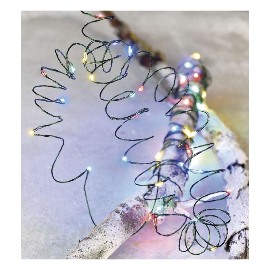Cadena LED de Navidad para exteriores 75xLED/12,5m IP44 multicolor