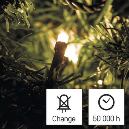 Cadena LED de Navidad para exteriores 80xLED/13m IP44 blanco cálido