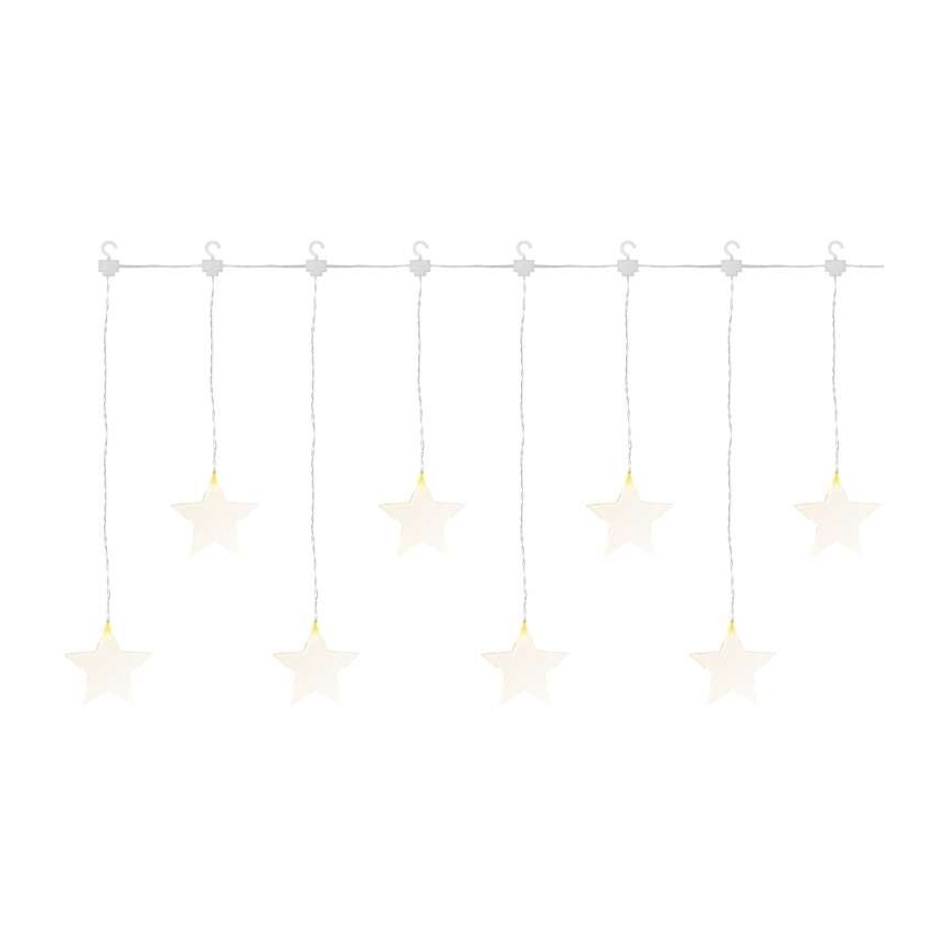 Cadena LED de Navidad para exteriores 8xLED/5,84m estrellas IP44