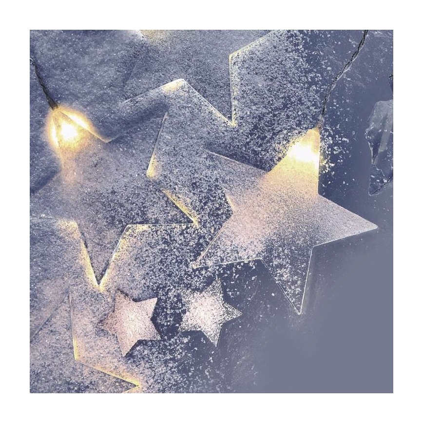 Cadena LED de Navidad para exteriores 8xLED/5,84m estrellas IP44