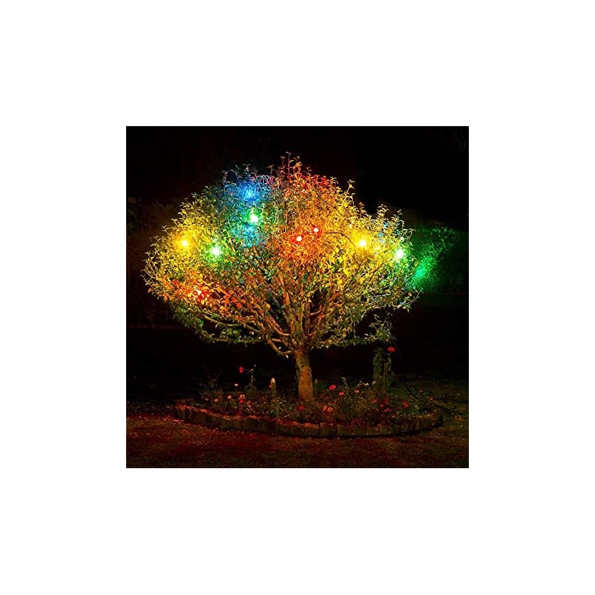 Cadena LED exterior EASY CONNECT 8xE27 5m IP44 multicolor