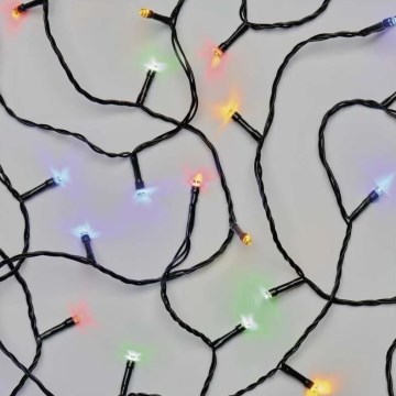 Cadena LED navideña exterior 100xLED/10m IP44 multicolor