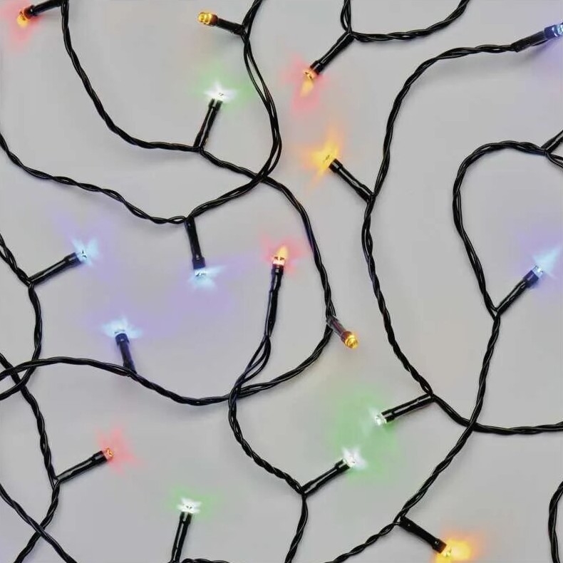 Cadena LED navideña exterior 100xLED/10m IP44 multicolor