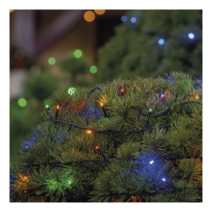 Cadena LED navideña exterior 100xLED/10m IP44 multicolor