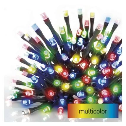 Cadena LED navideña exterior 100xLED/10m IP44 multicolor