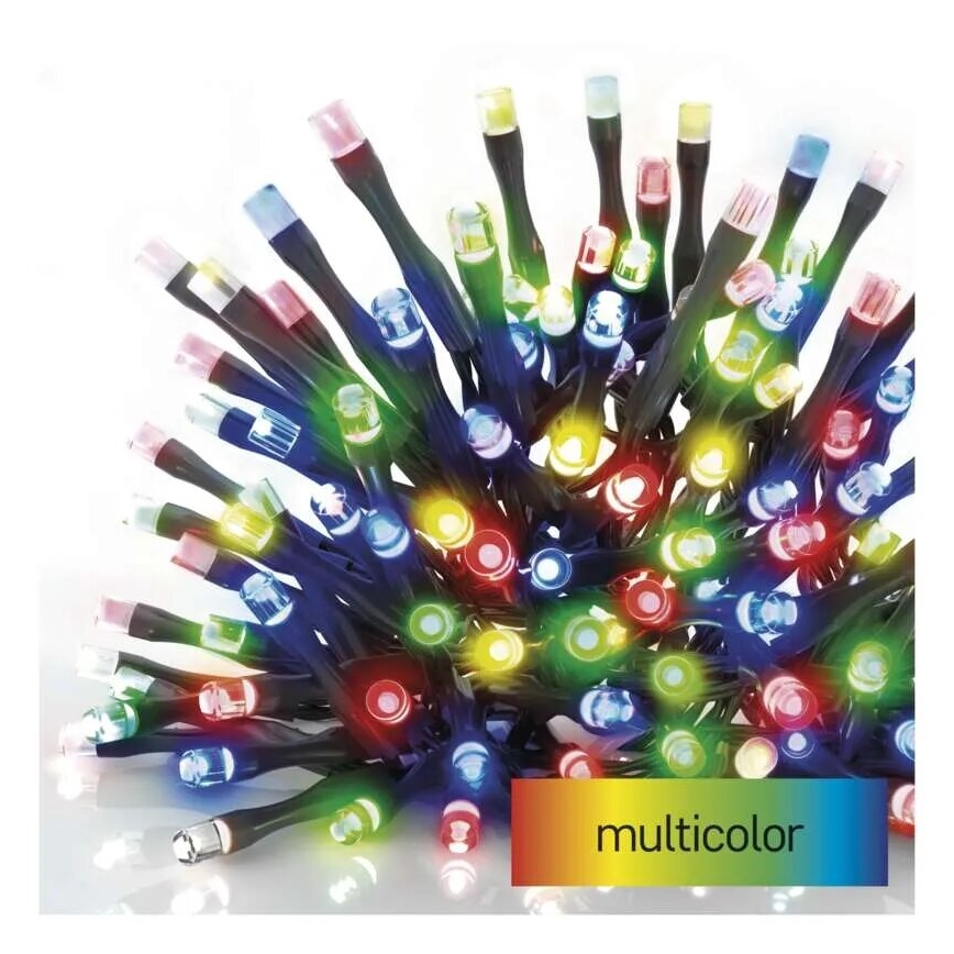 Cadena LED navideña exterior 100xLED/10m IP44 multicolor