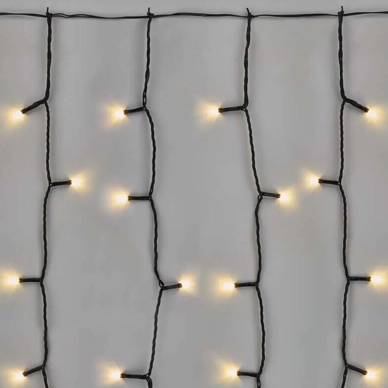 Cadena LED navideña exterior 100xLED/1x2m IP44 blanco cálido