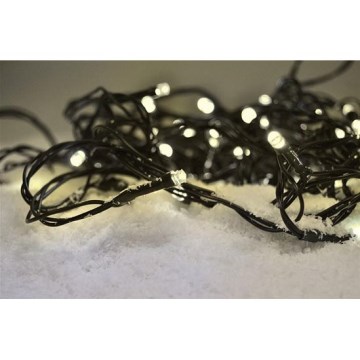 Cadena LED navideña exterior 100xLED/8 funciones IP44 13m blanco cálido