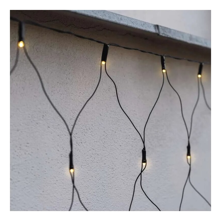 Cadena LED navideña exterior 160xLED/2x1,5m IP44 blanco cálido