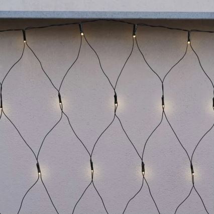 Cadena LED navideña exterior 160xLED/2x1,5m IP44 blanco cálido