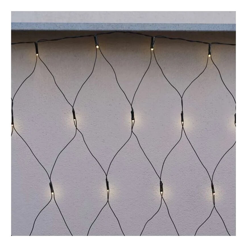 Cadena LED navideña exterior 160xLED/2x1,5m IP44 blanco cálido