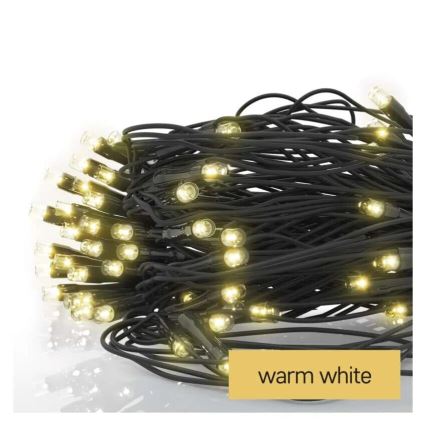 Cadena LED navideña exterior 160xLED/2x1,5m IP44 blanco cálido