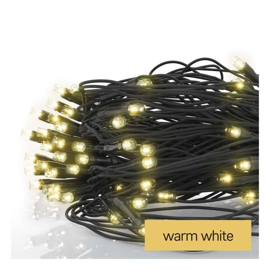 Cadena LED navideña exterior 160xLED/2x1,5m IP44 blanco cálido