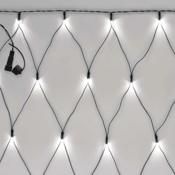 Cadena LED navideña exterior 160xLED/2x1,5m IP44 blanco frío
