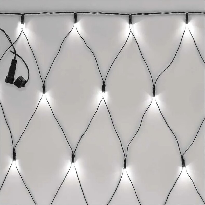 Cadena LED navideña exterior 160xLED/2x1,5m IP44 blanco frío