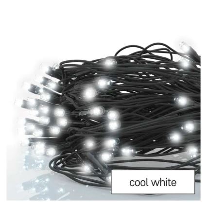 Cadena LED navideña exterior 160xLED/2x1,5m IP44 blanco frío