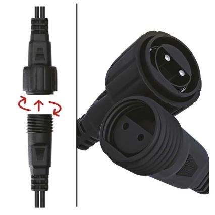 Cadena LED navideña exterior 160xLED/2x1,5m IP44 blanco frío