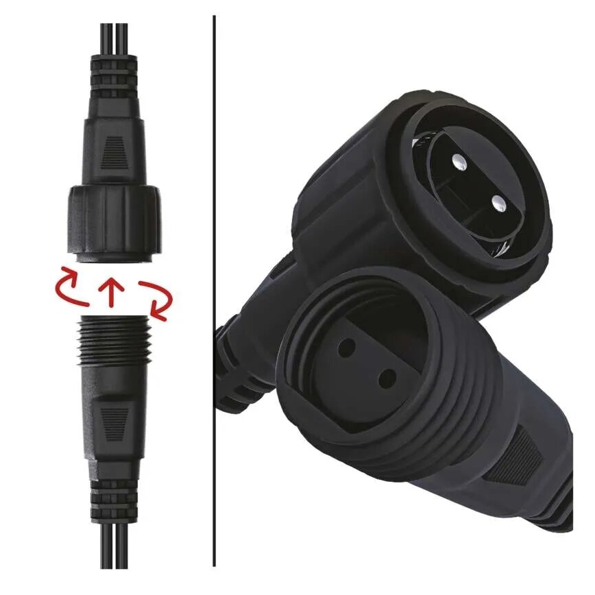 Cadena LED navideña exterior 160xLED/2x1,5m IP44 blanco frío