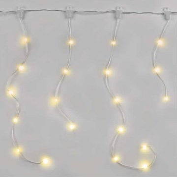 Cadena LED navideña exterior 54xLED/8 funciones 6,7x0,7m IP44 blanco cálido