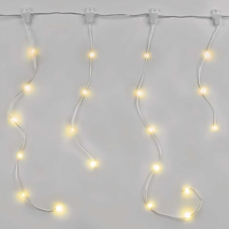 Cadena LED navideña exterior 54xLED/8 funciones 6,7x0,7m IP44 blanco cálido