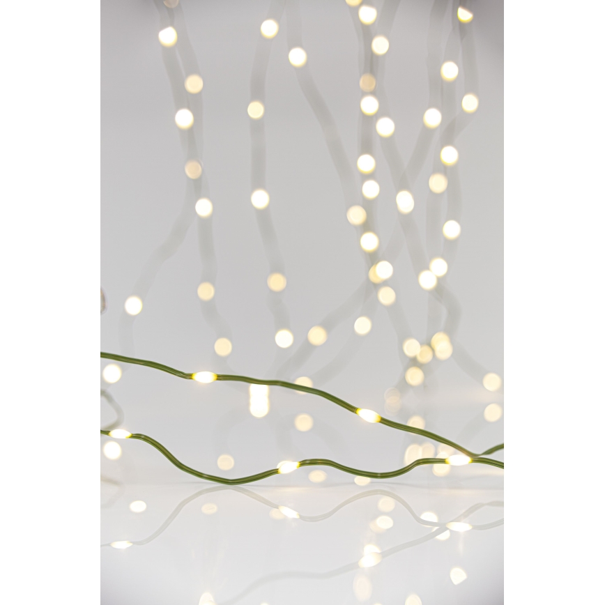 Cadena LED navideña exterior LINE 700xLED/8 funciones 40 m IP44 blanco cálido