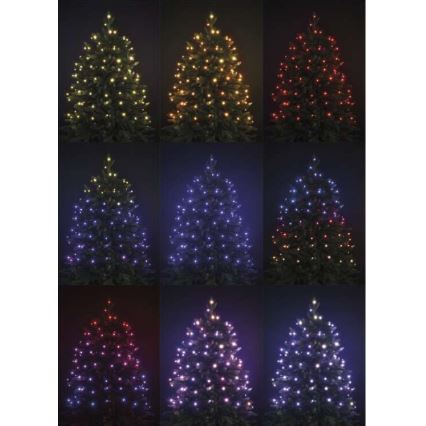 Cadena LED RGB de Navidad para exteriores 120xLED/72 modos 15m IP44 + mando a distancia