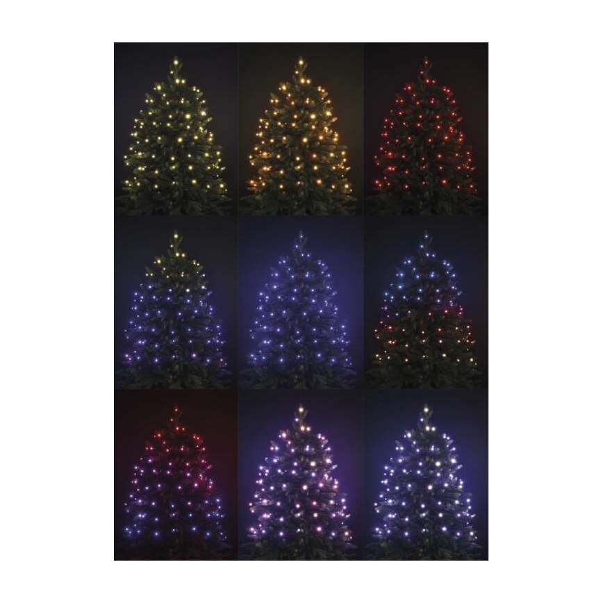 Cadena LED RGB de Navidad para exteriores 120xLED/72 modos 15m IP44 + mando a distancia
