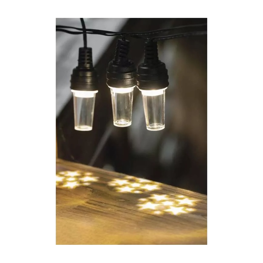 Cadena navideña LED para exterior 10xLED/9,5 m IP44 blanco frío