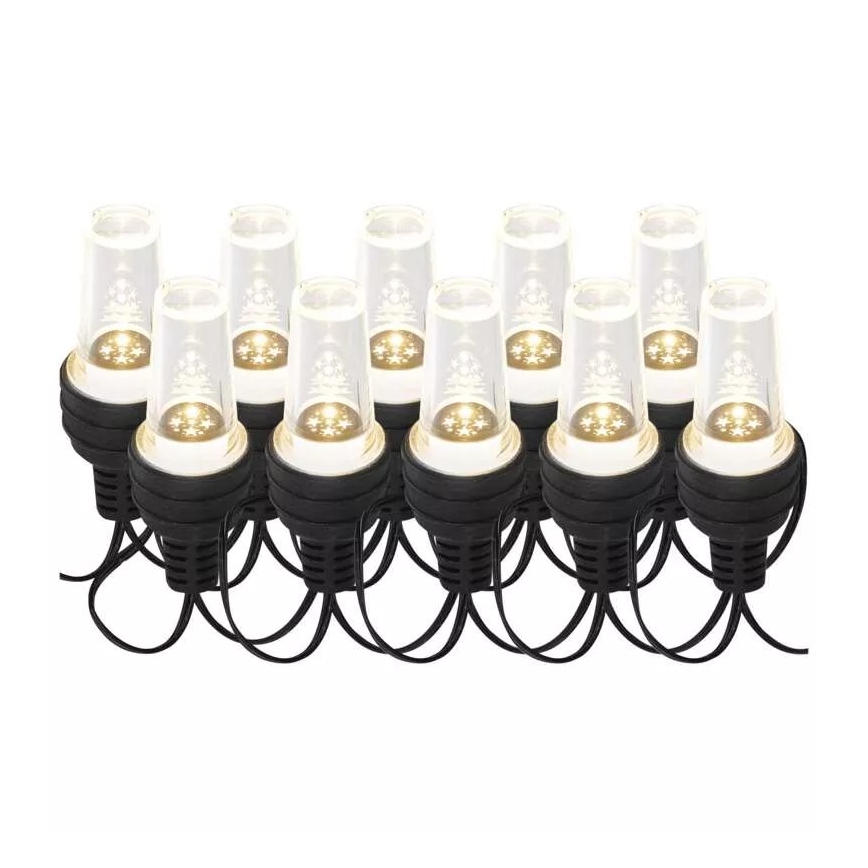 Cadena navideña LED para exterior 10xLED/9,5 m IP44 blanco frío