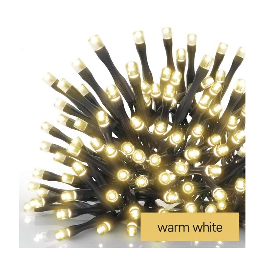 Cadena navideña LED para exterior 80xLED/3xAA 6,1m IP44 blanco cálido