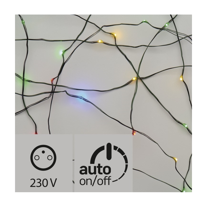 Cadena navideña LED para exteriores 150xLED 20m IP44 multicolor