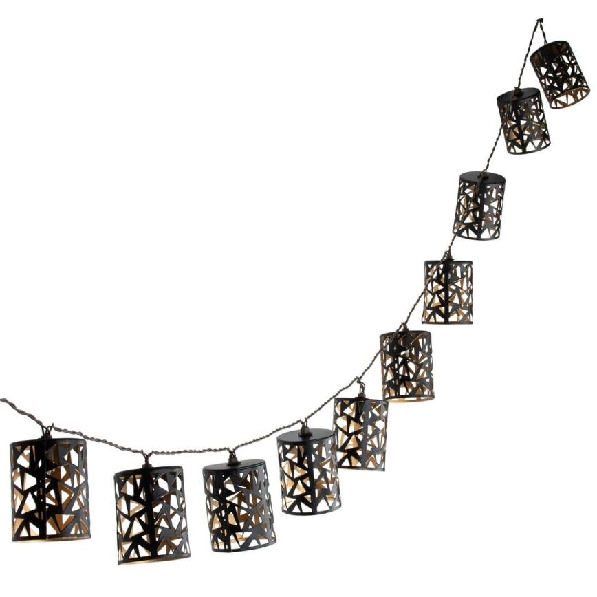Cadena solar LED 10xE12/3,65m IP44 blanco cálido