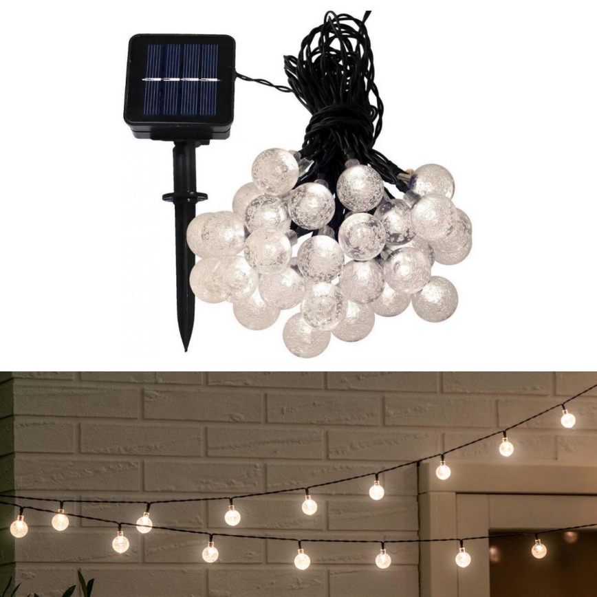 Cadena solar LED 6,9m 50xLED/1,2V