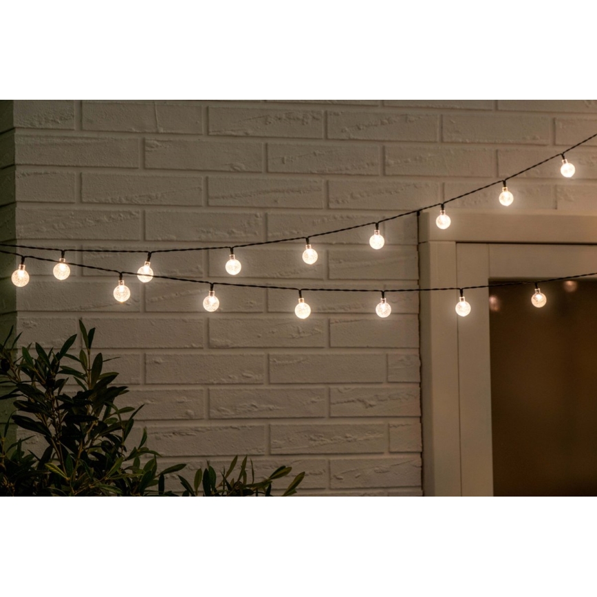 Cadena solar LED 6,9m 50xLED/1,2V