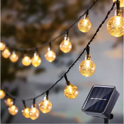 Cadena solar LED 6,9m 50xLED/1,2V