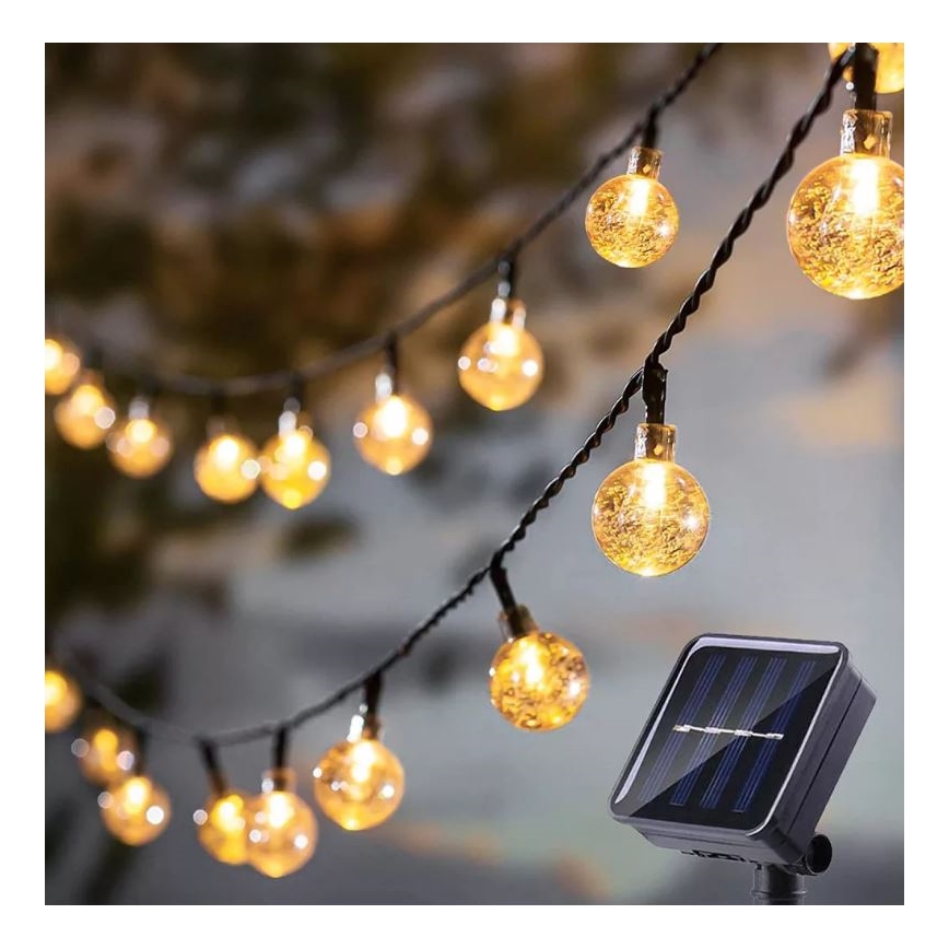 Cadena solar LED 6,9m 50xLED/1,2V