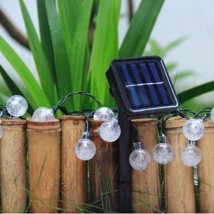 Cadena solar LED 6,9m 50xLED/1,2V