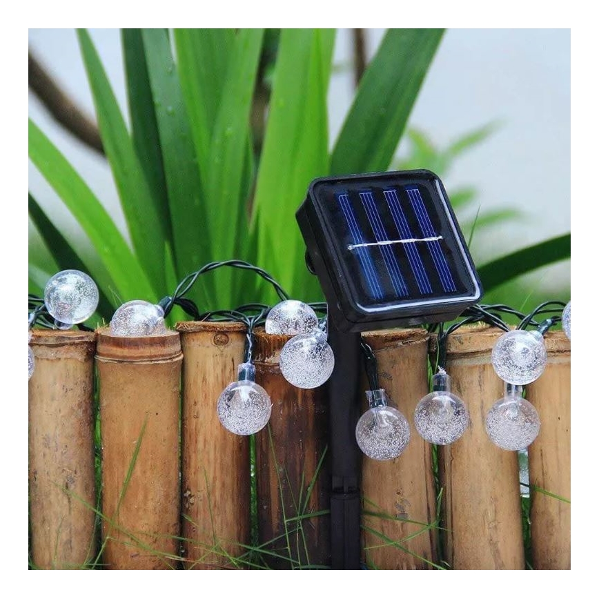Cadena solar LED 6,9m 50xLED/1,2V